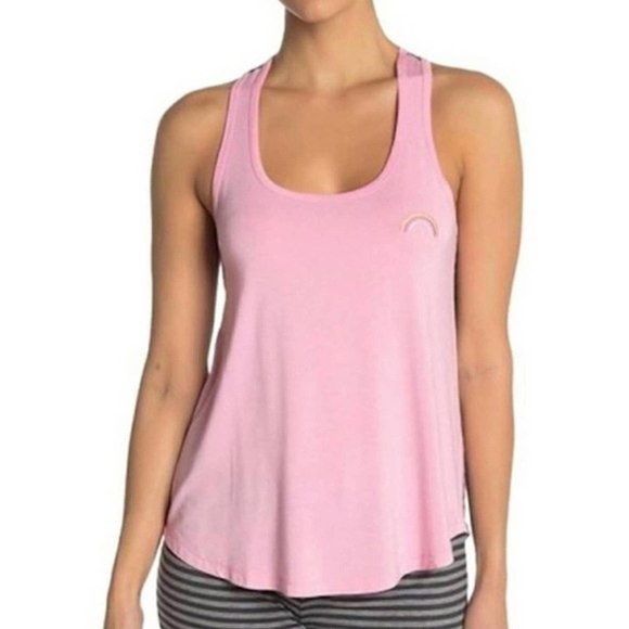 PJ Salvage Tops - PJ Salvage Pink Rainbow Sleep Pajama Tank Top L